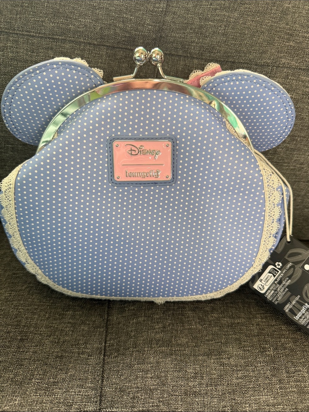 Loungefly Minnie Floral & Lace Kisslock crossbody - Picture 2 of 4